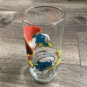 Smurfs Jokey Drinking Glass Vintage 1982